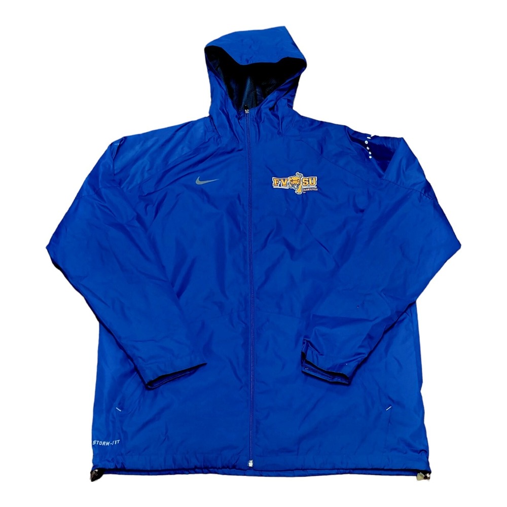 Nike Fort Valley State Wildcats HBCU Storm-Fit Hooded Jacket Blue L 378247-493